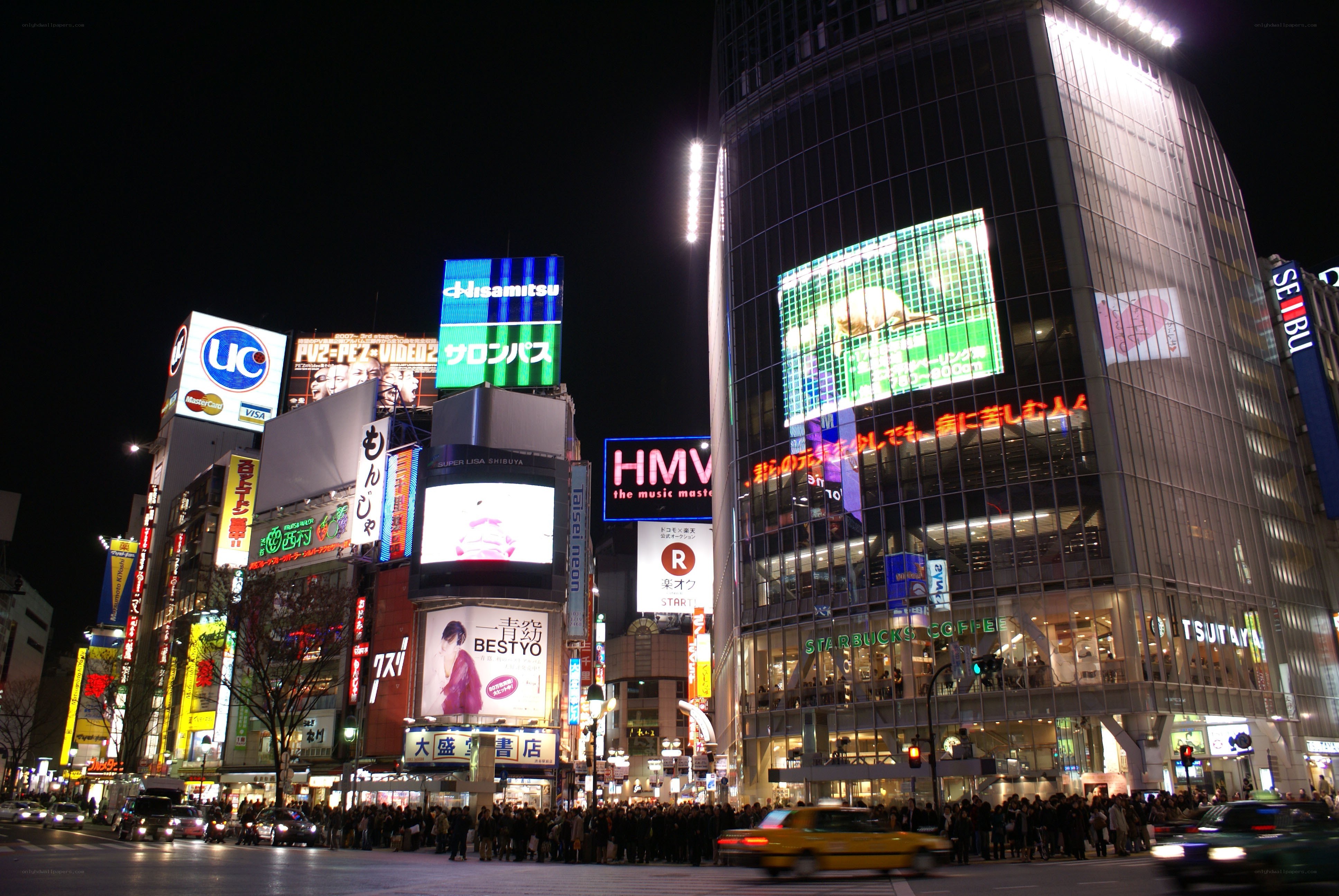 Nighttime in Shibuya, Tokyo
