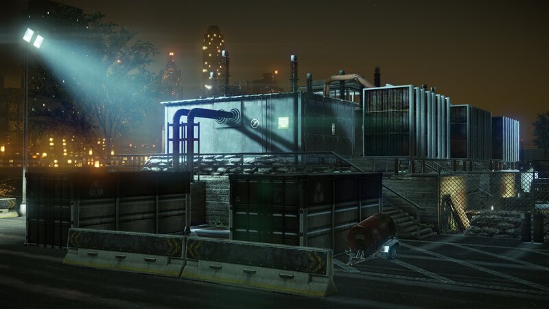 Nighttime industrial facility