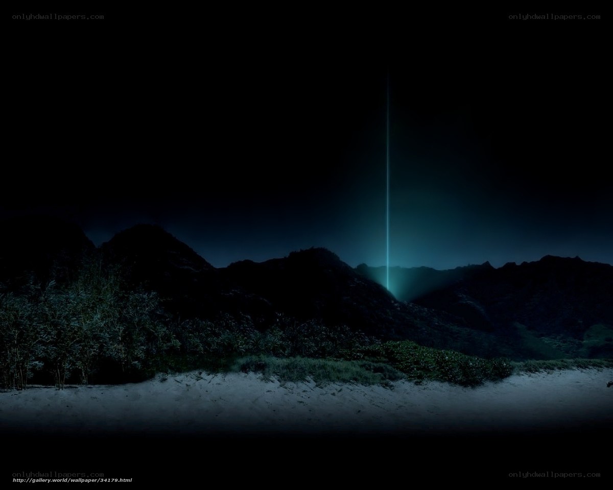 nighttime mountain landscape