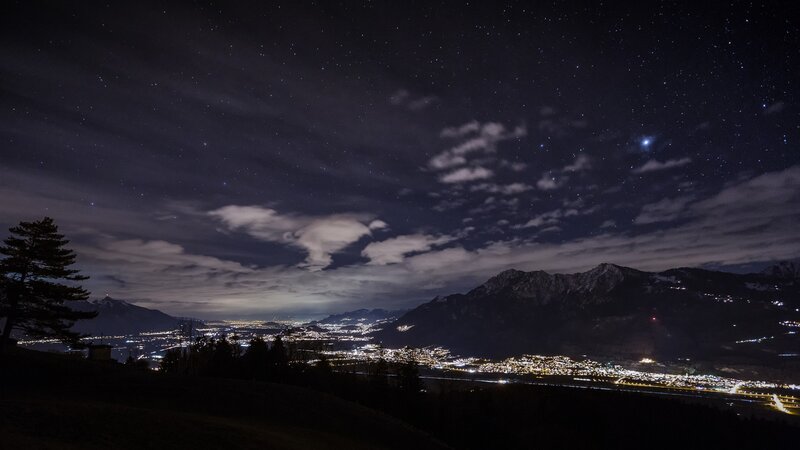 Nighttime Mountain Town
