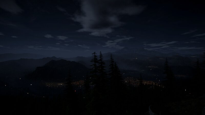 Nighttime Mountain View