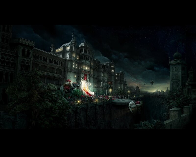 Nighttime palace celebration