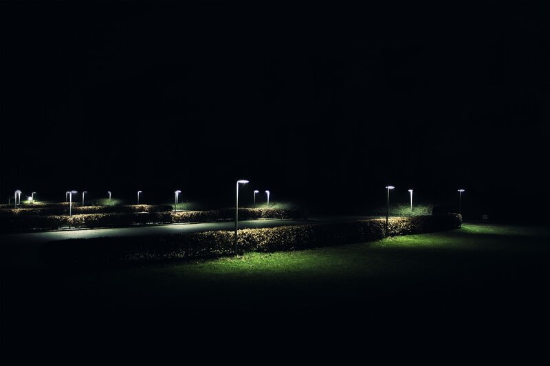 Nighttime park lighting
