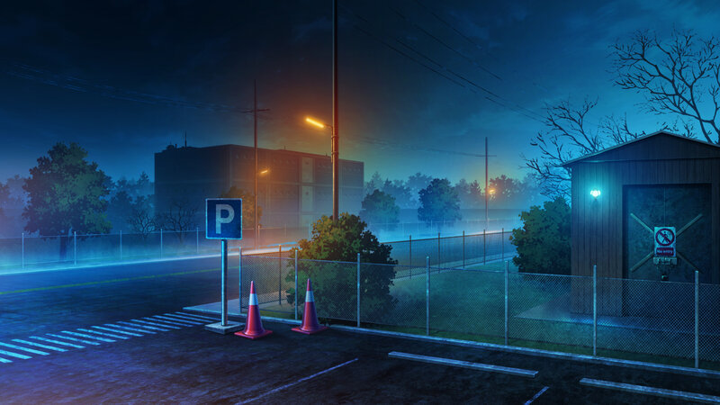 Nighttime Parking Lot