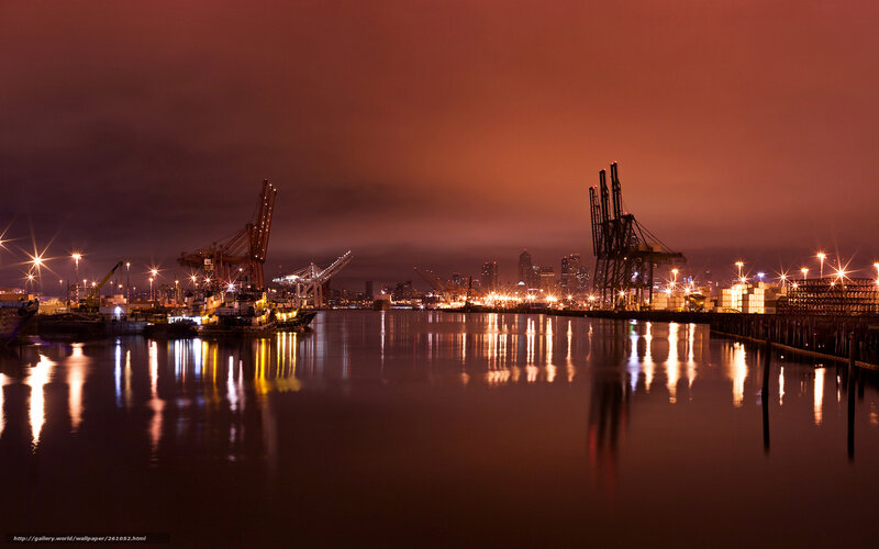 Nighttime Port City