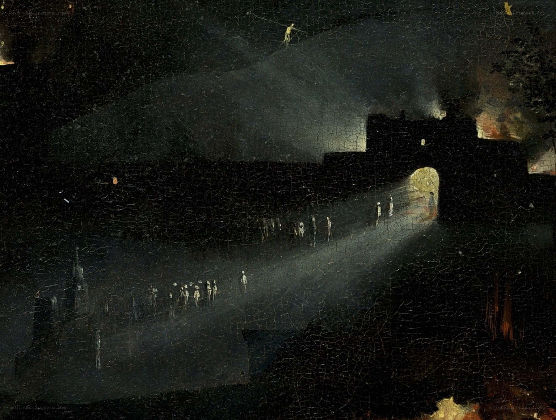 Nighttime Procession Scene