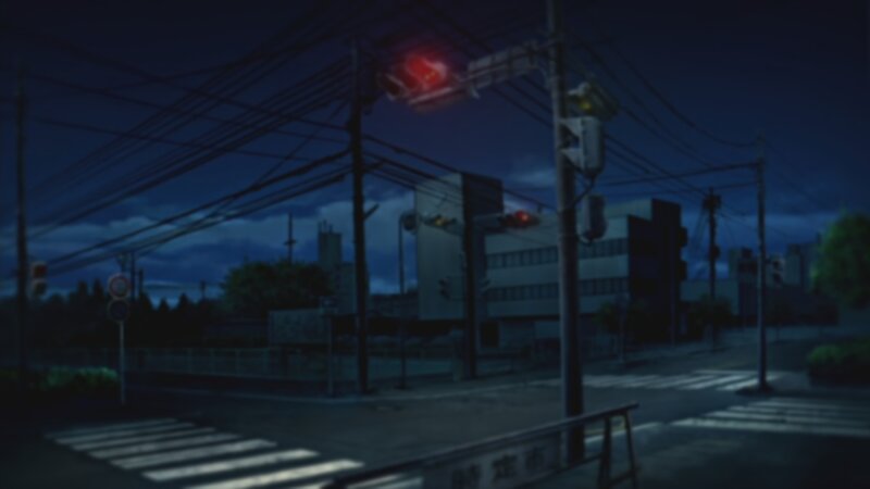 nighttime street intersection