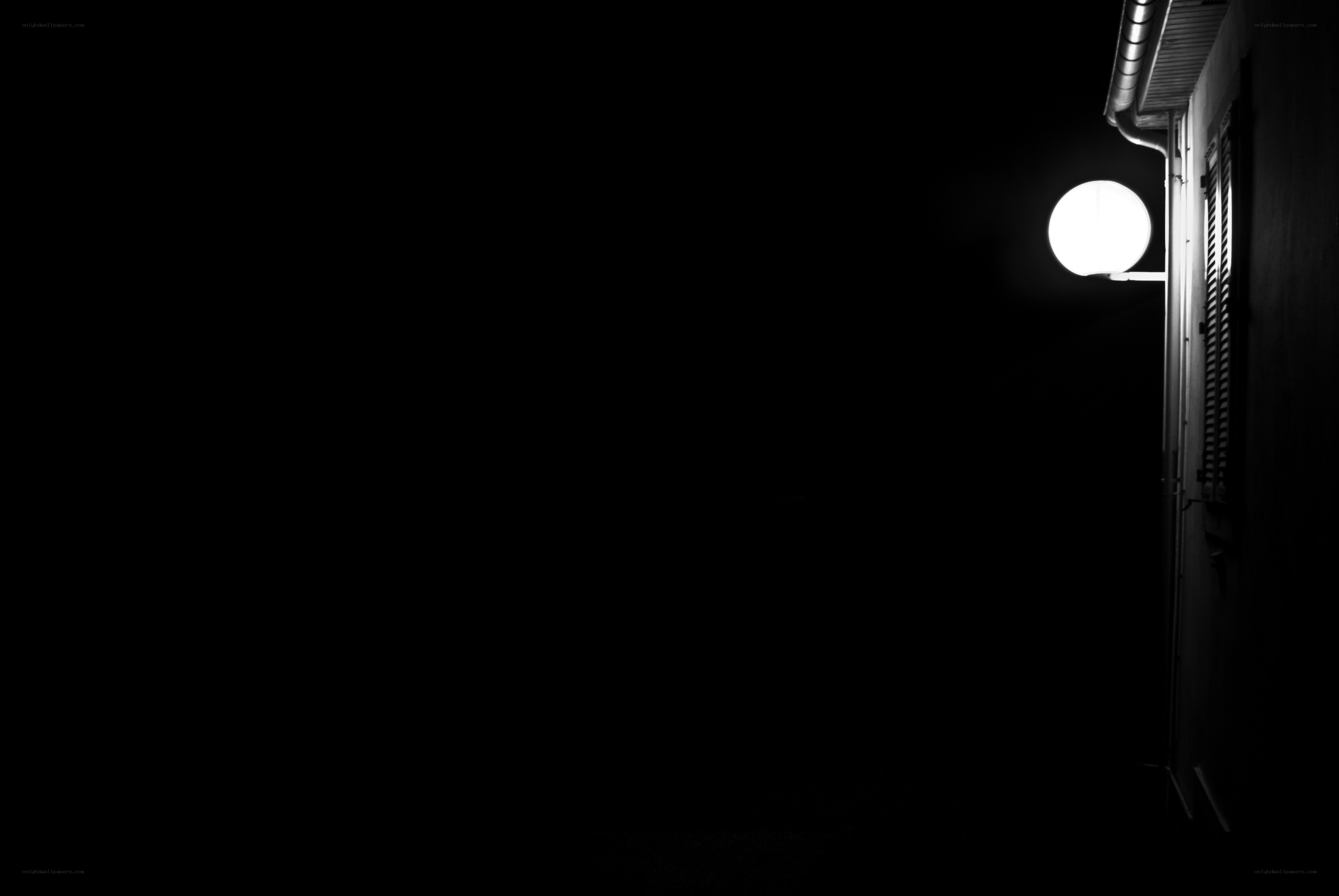 nighttime street lamp