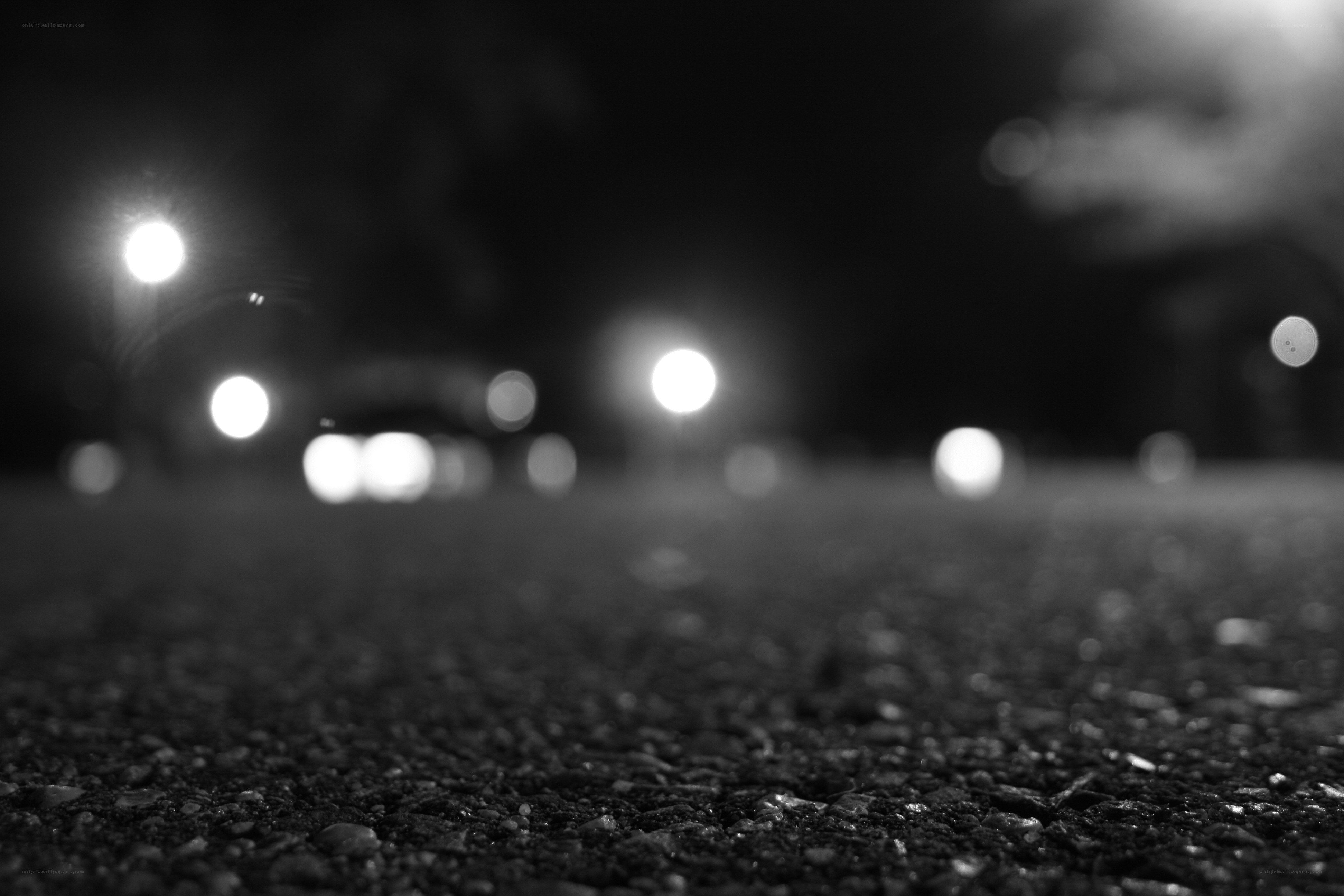 nighttime street lights