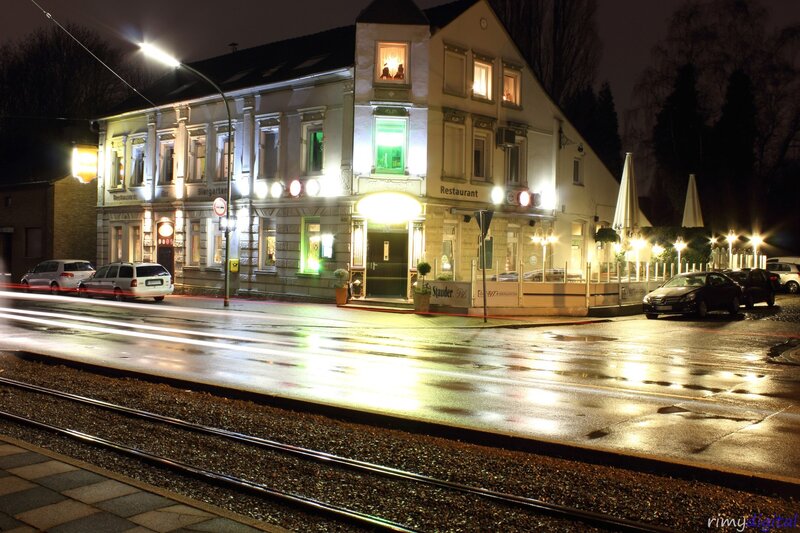 Nighttime Street Scene — White