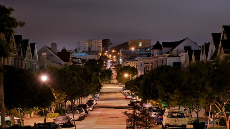 Nighttime Street View — Dark, Calm, Night