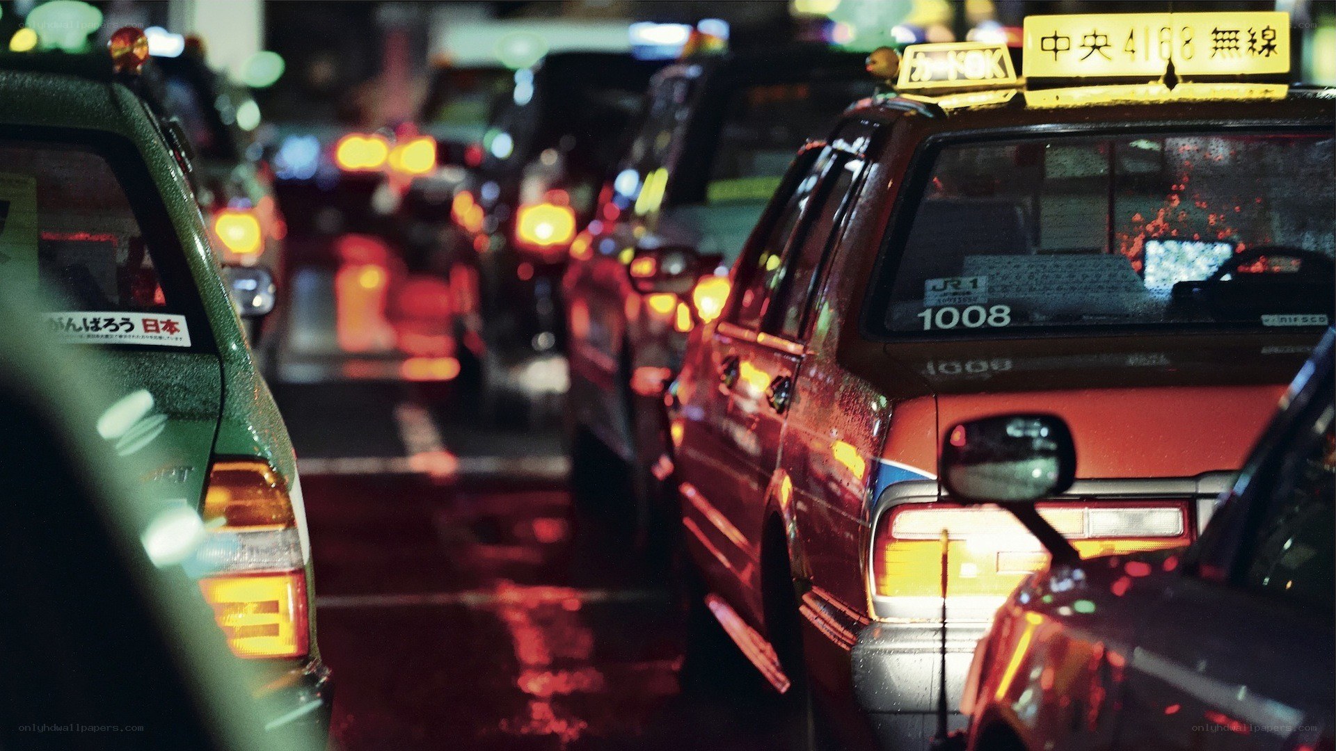 Nighttime traffic in Japan