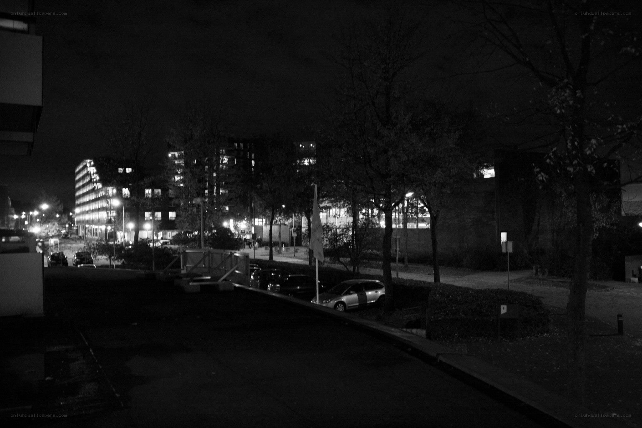 nighttime urban scene