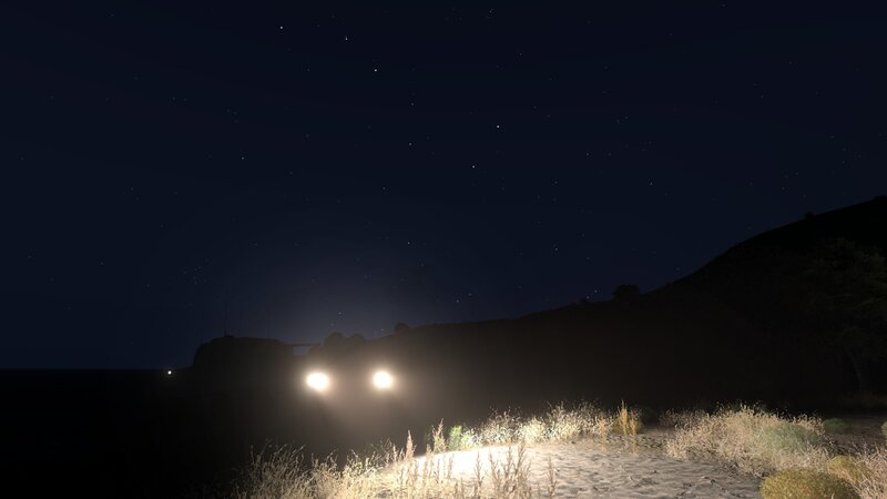 Nighttime vehicle headlights