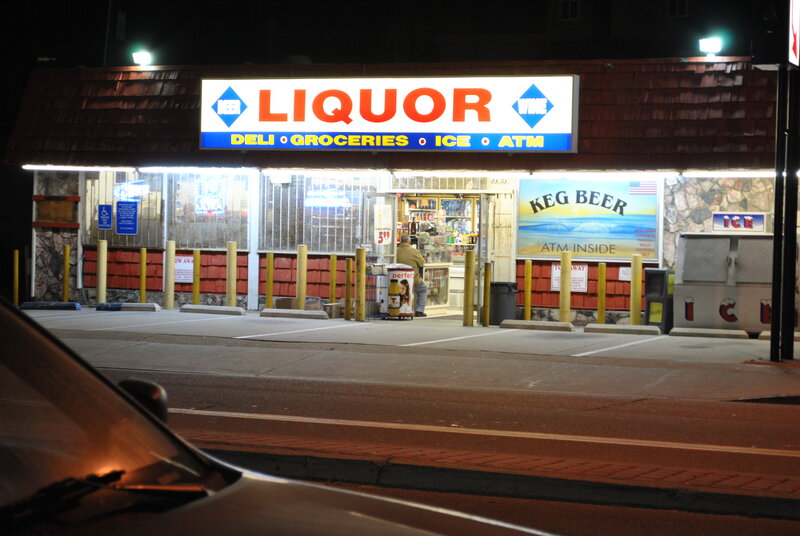 nighttime view of a convenience store