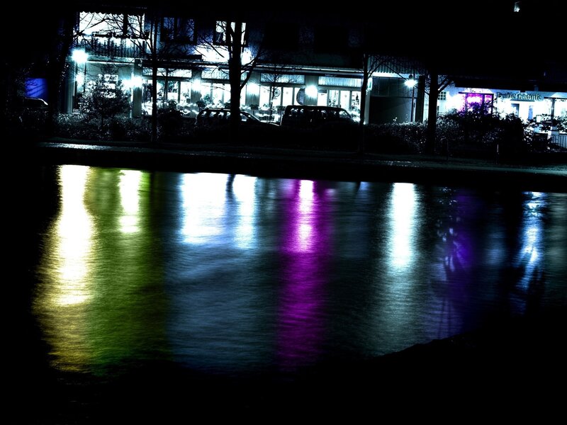 Nighttime Water Reflections