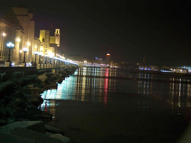 Nighttime Waterfront View — Black