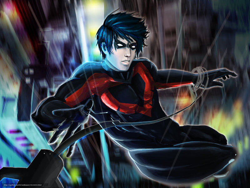 Nightwing in action