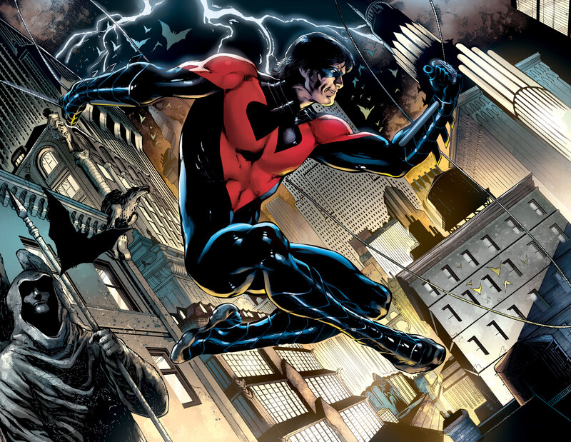 Nightwing in City — Black