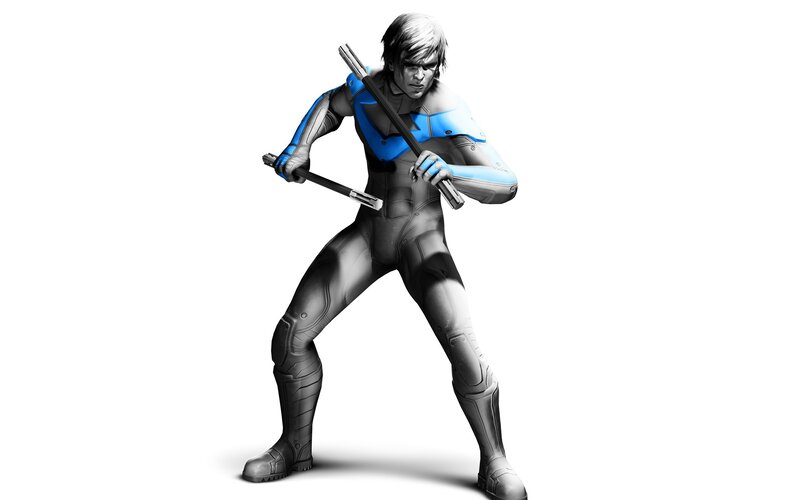 Nightwing in combat stance