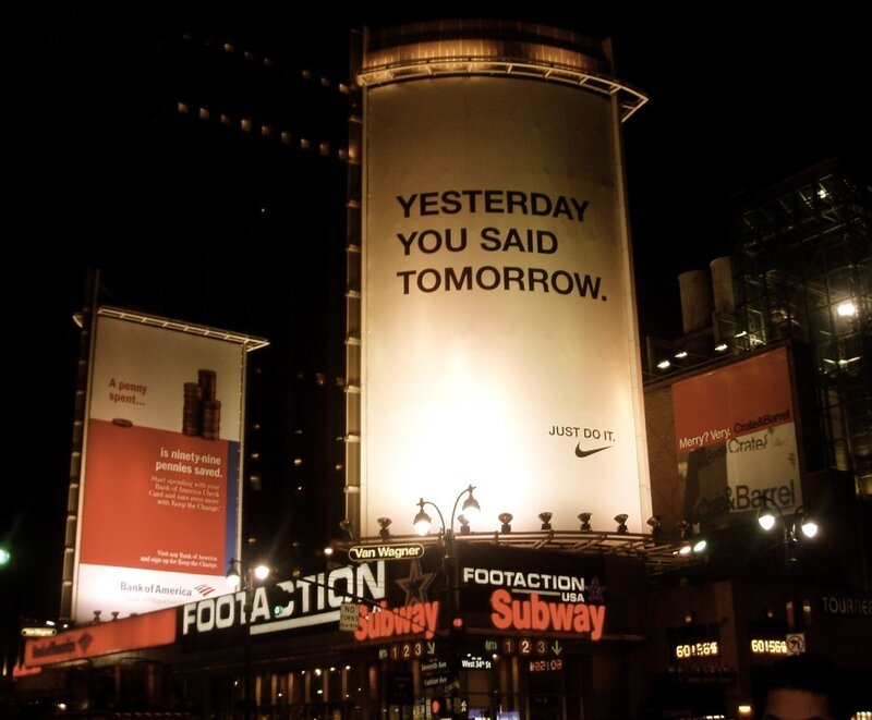 Nike ad in Times Square
