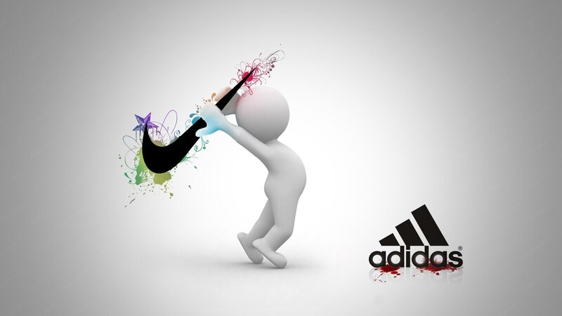 Nike and Adidas brand art