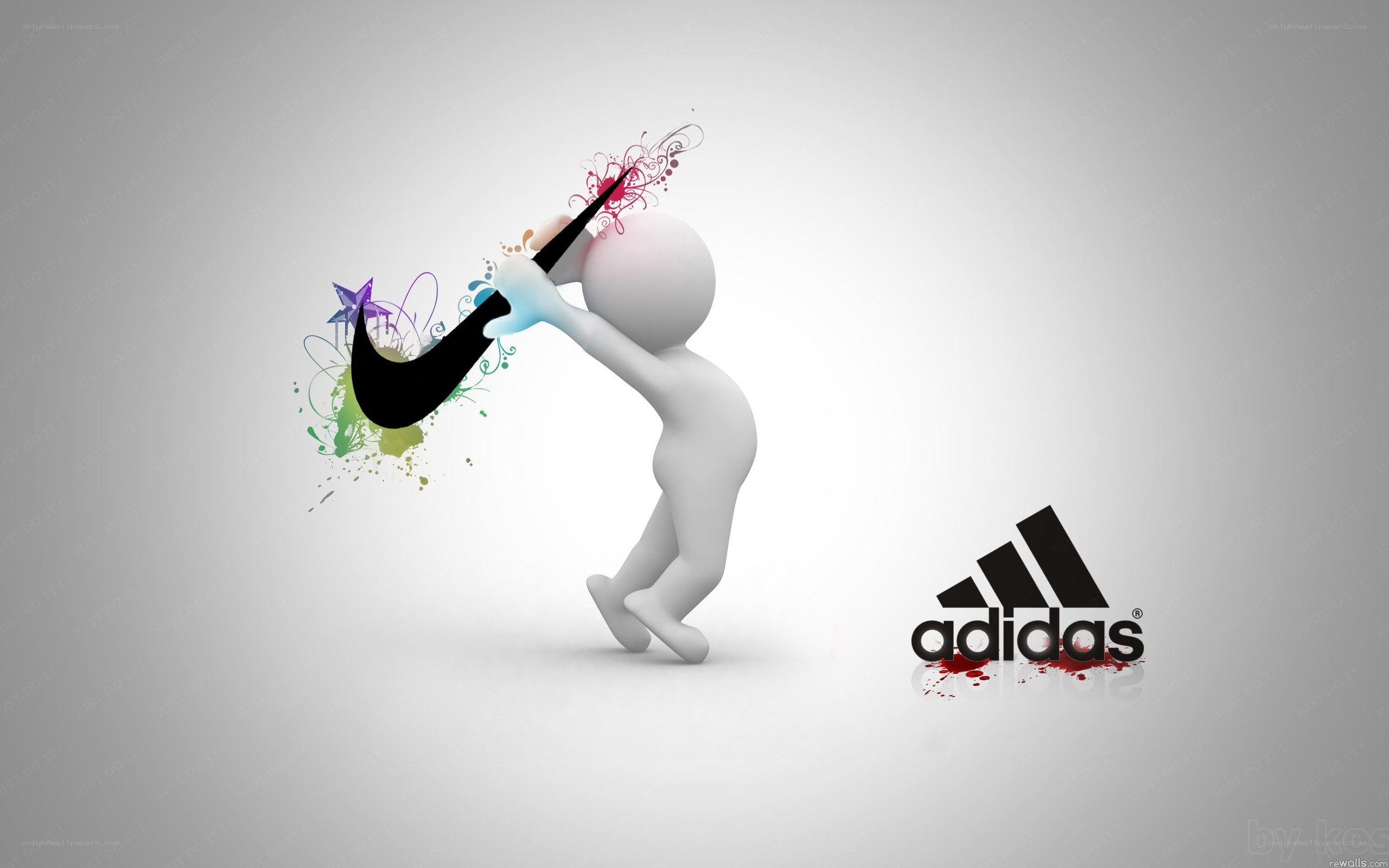 Nike and Adidas brand art