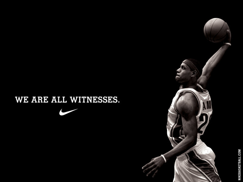 Nike basketball ad with player