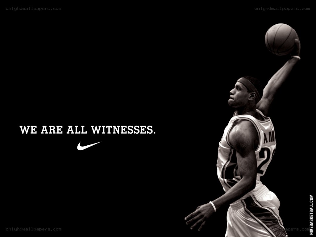 Nike basketball ad with player