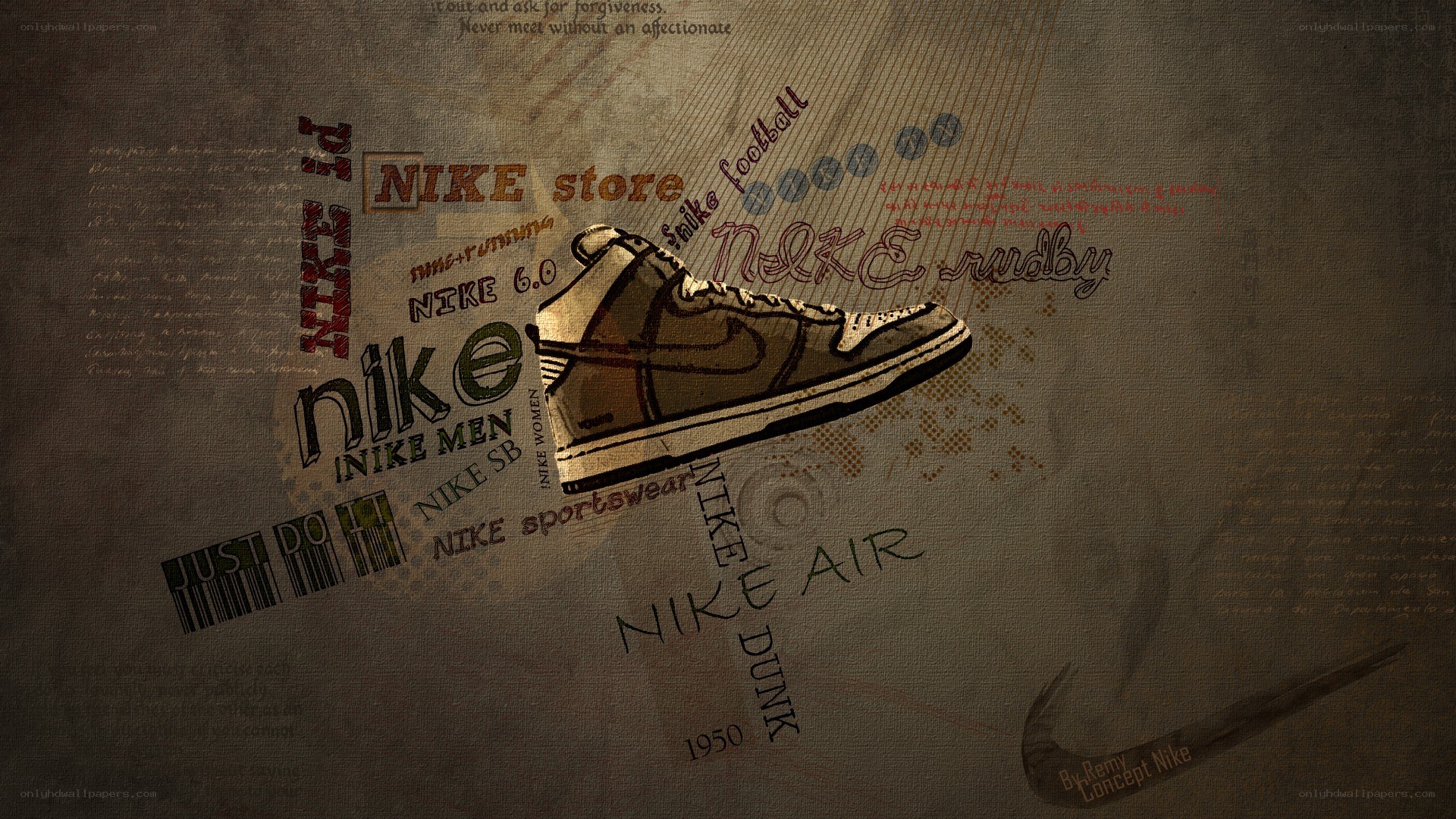 Nike brand collage artwork