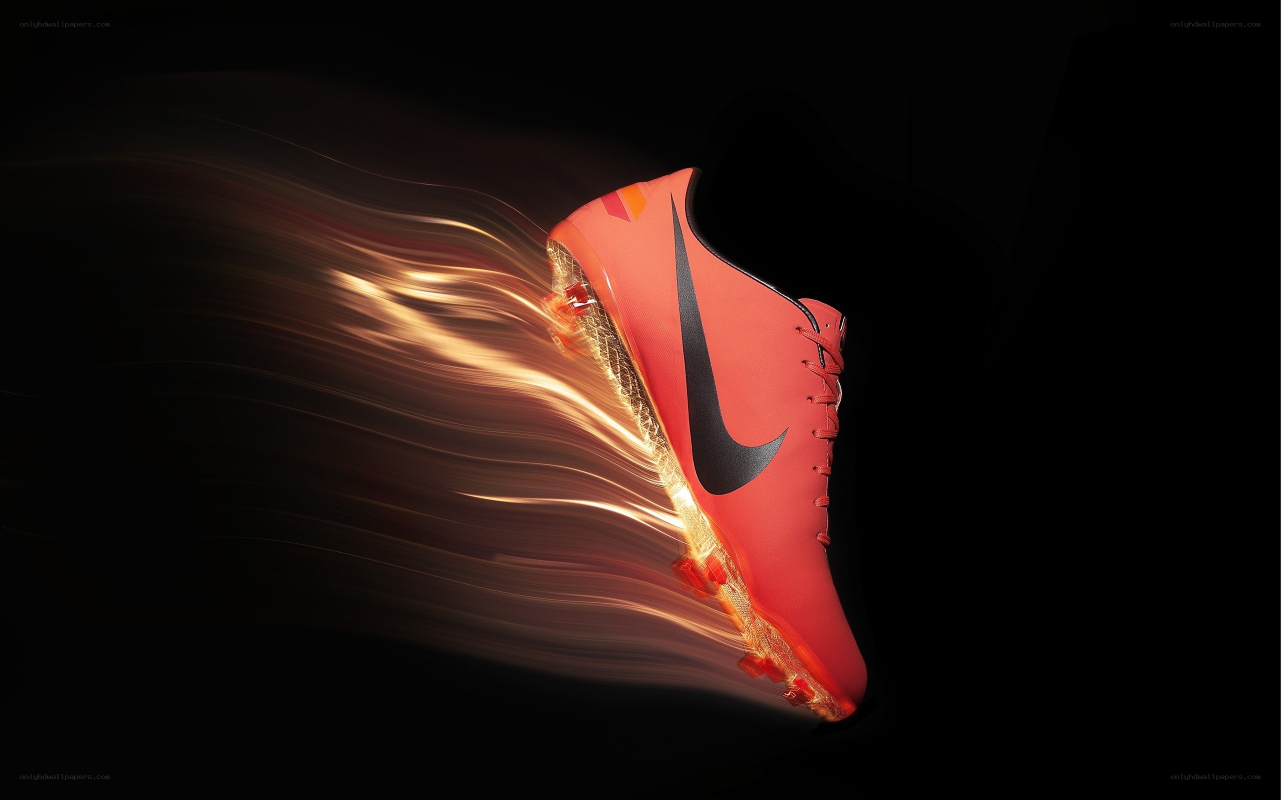 Nike football boot in motion