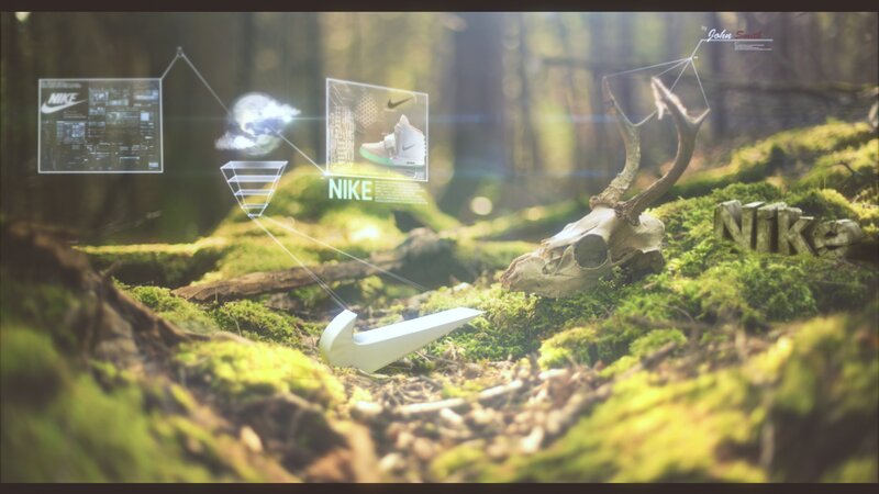 Nike in a forest scene