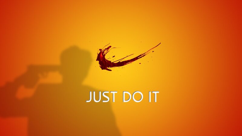 Nike 'Just Do It' with shadow