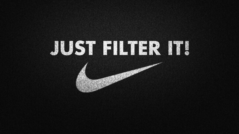 Nike Logo and Text — Black