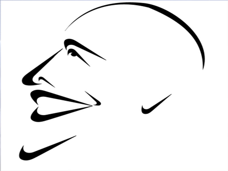 Nike logo face art