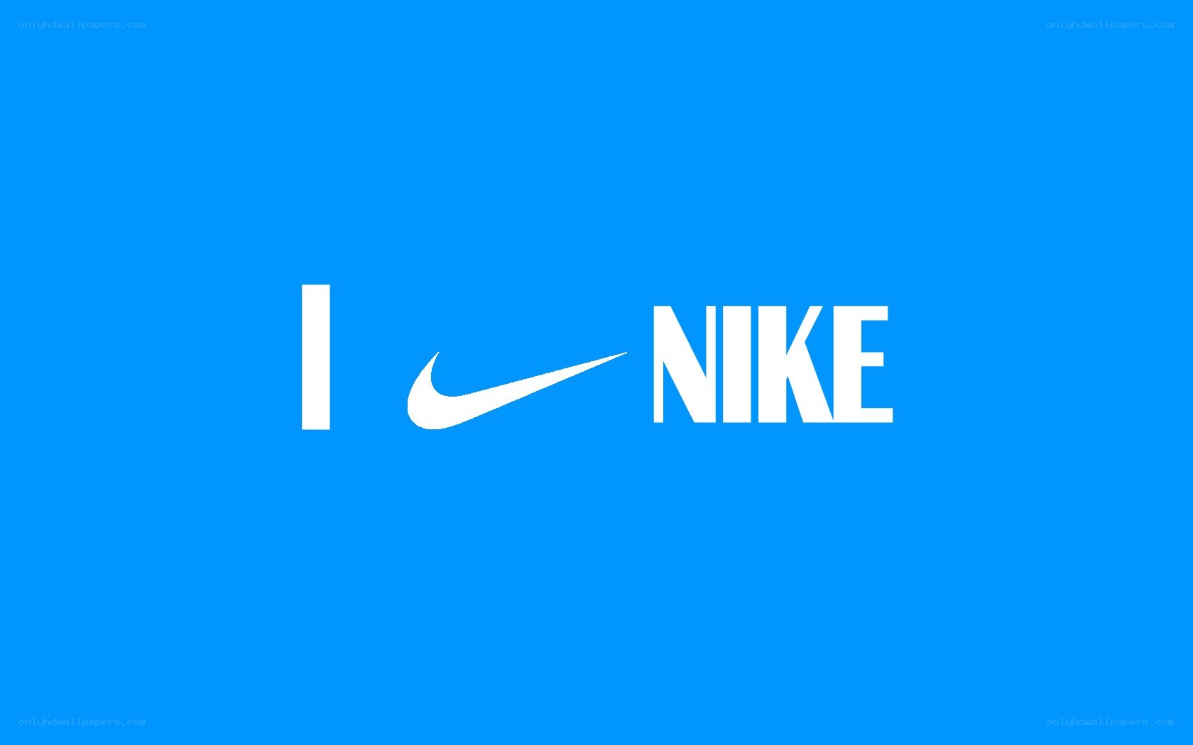 Nike logo on blue background