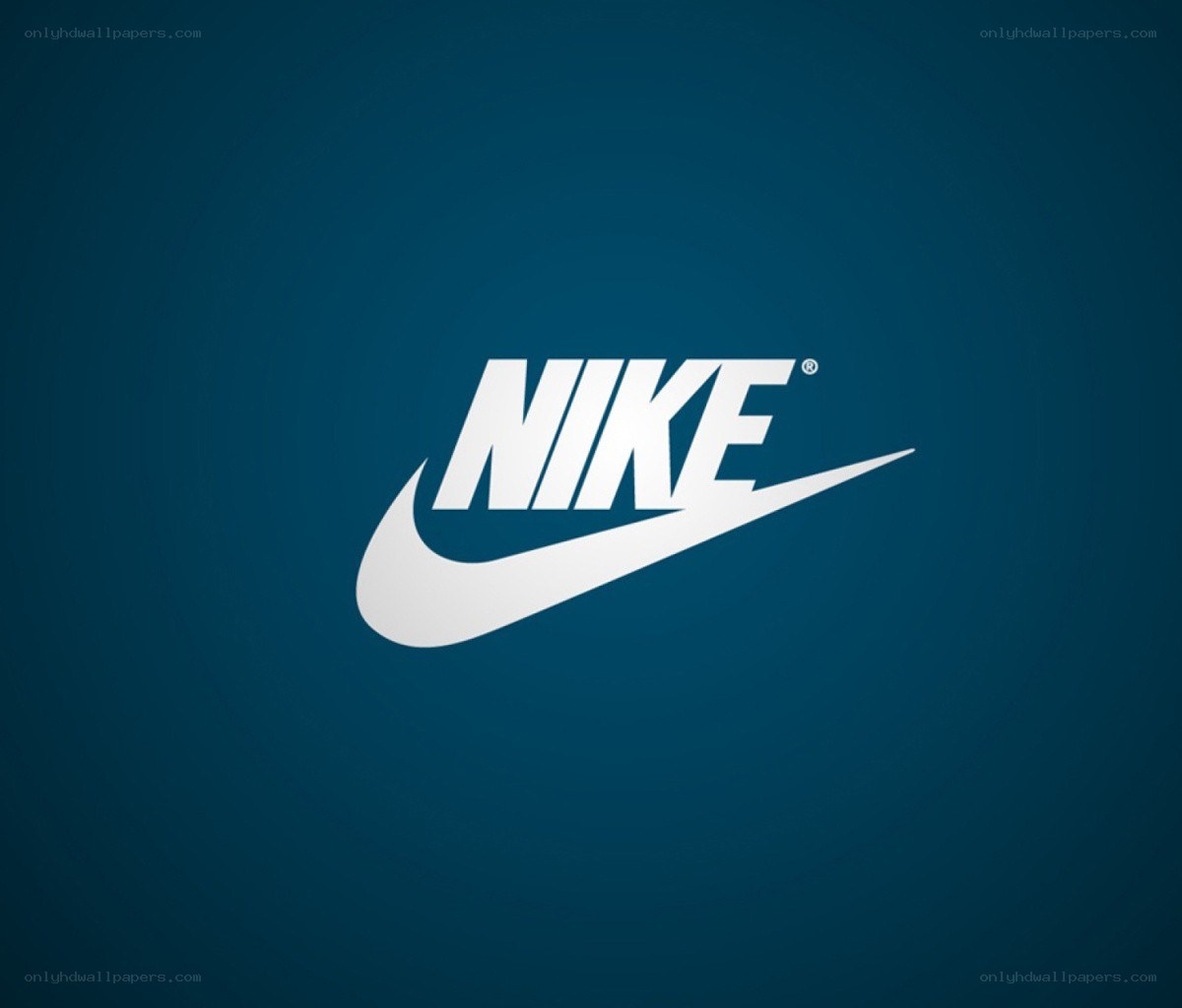 Nike logo on blue background