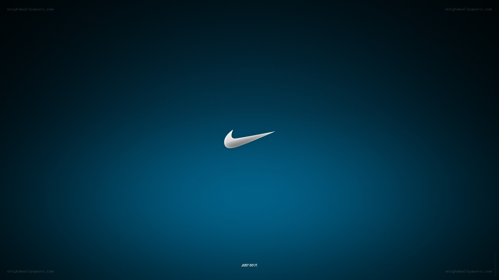 Nike logo on blue background