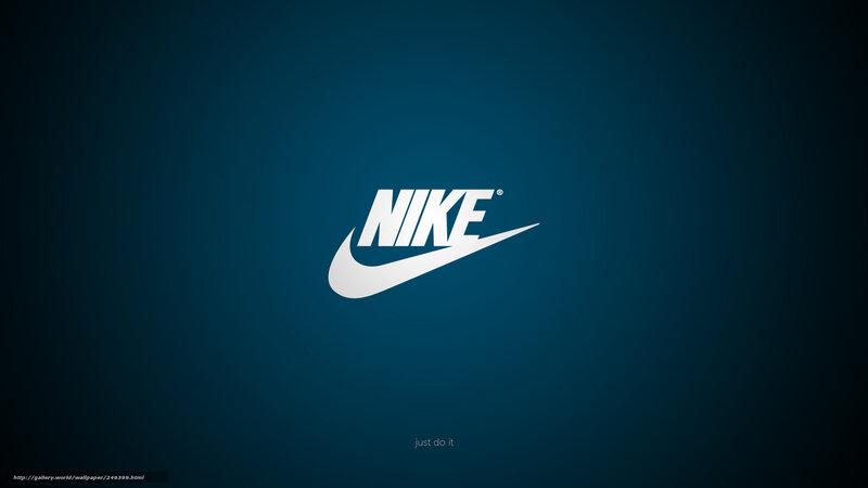 Nike Logo on Blue — Calm