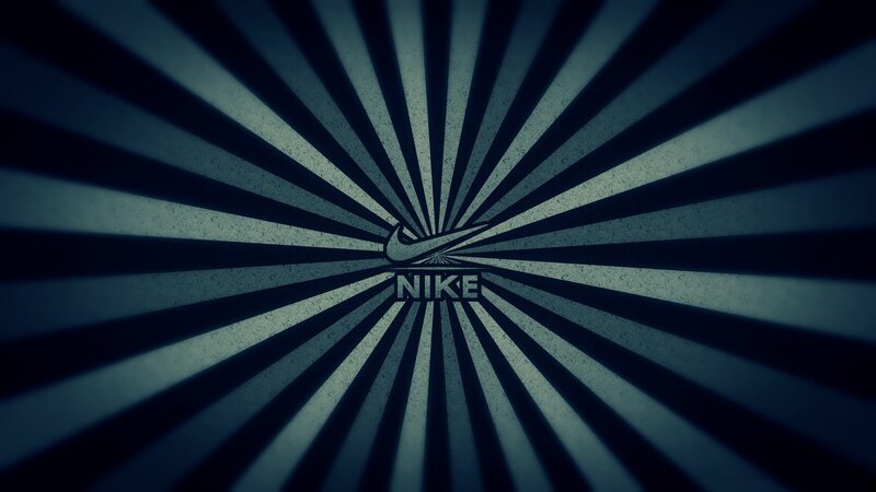 Nike logo on radial background