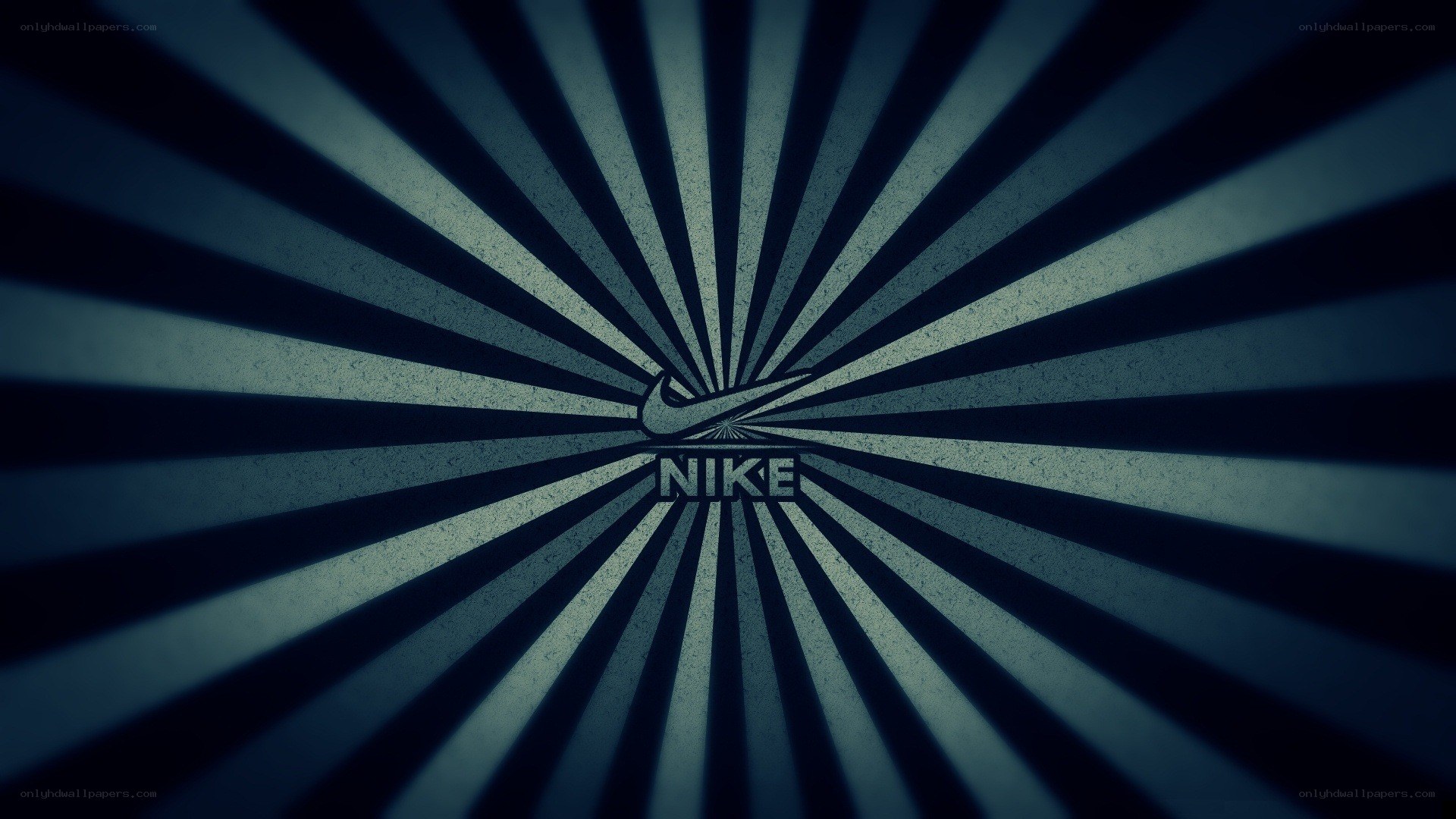 Nike logo on radial background