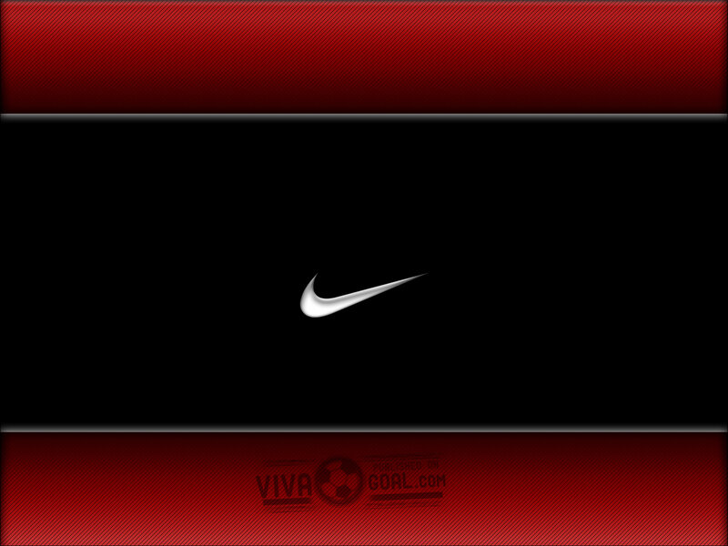 Nike logo on red and black background