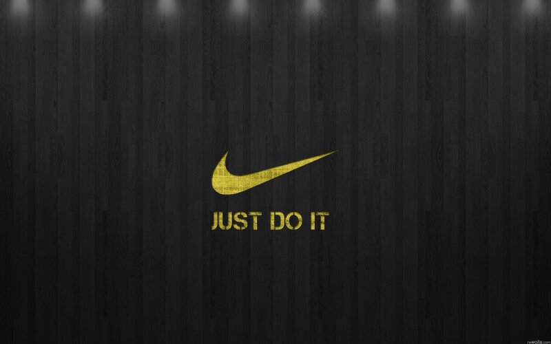 Nike Logo on Wood