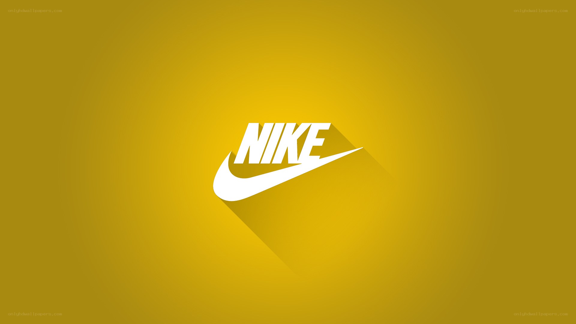 Nike logo on yellow background