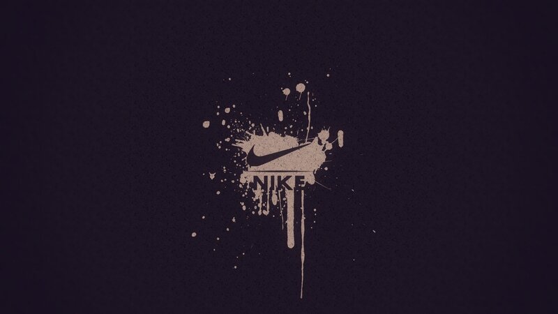 Nike logo splatter art