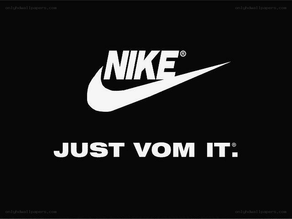 Nike logo with parody slogan