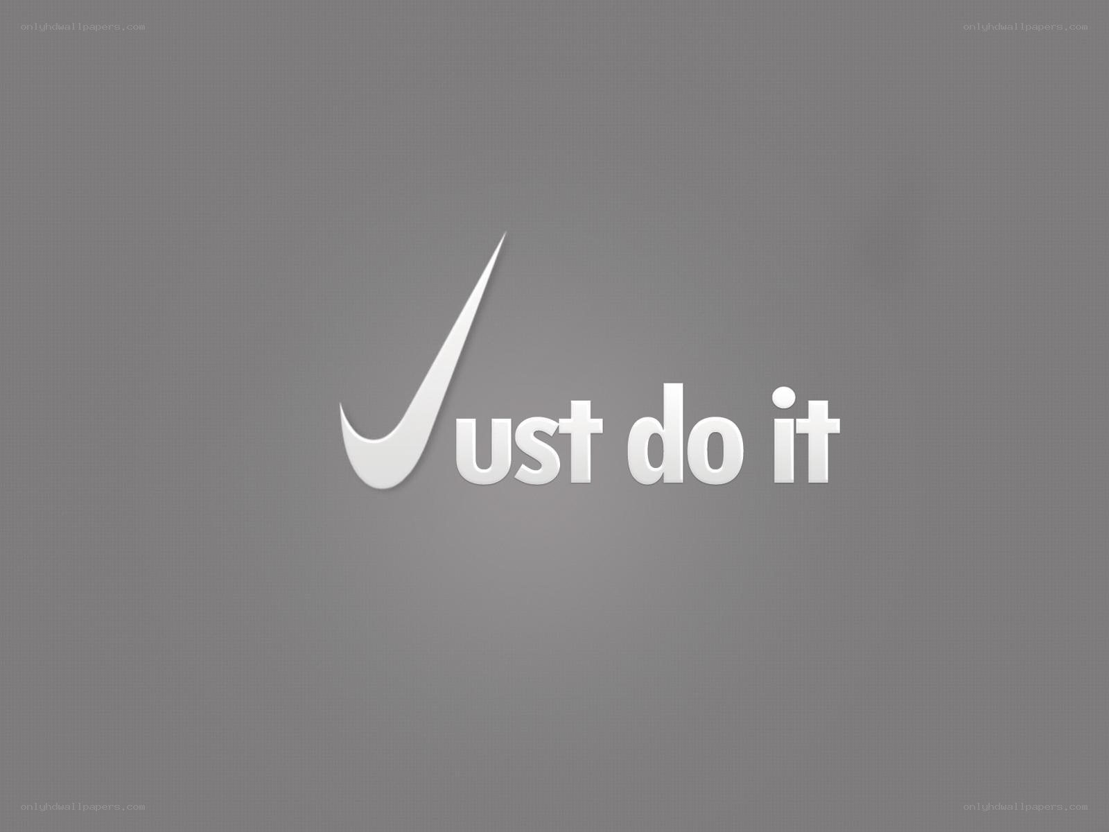 Nike logo with slogan