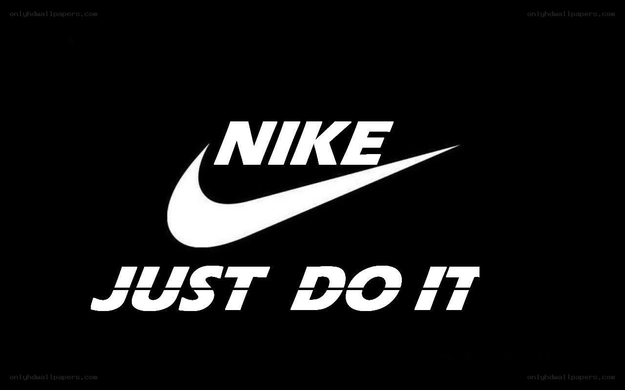 Nike logo with slogan