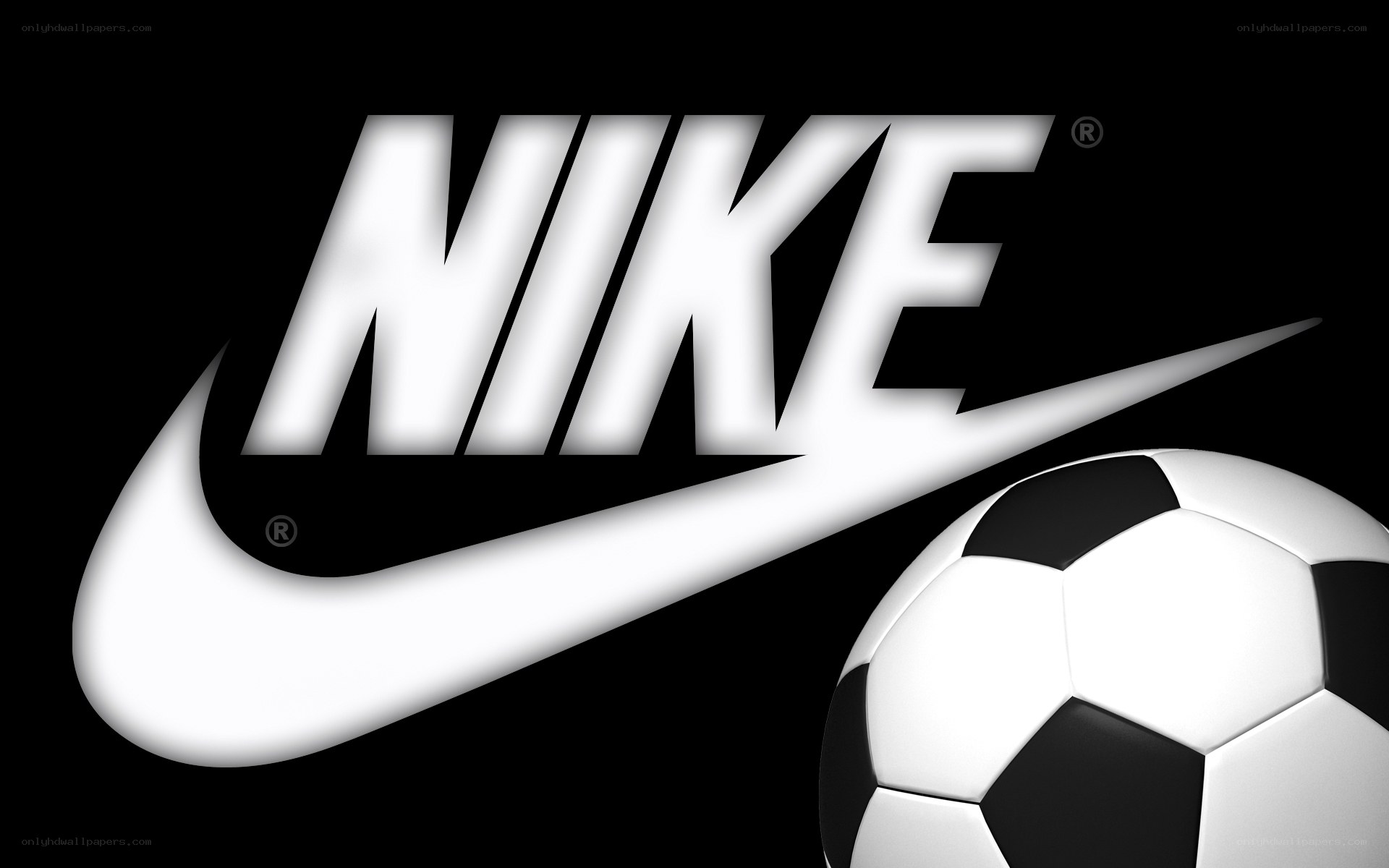 Nike logo with soccer ball
