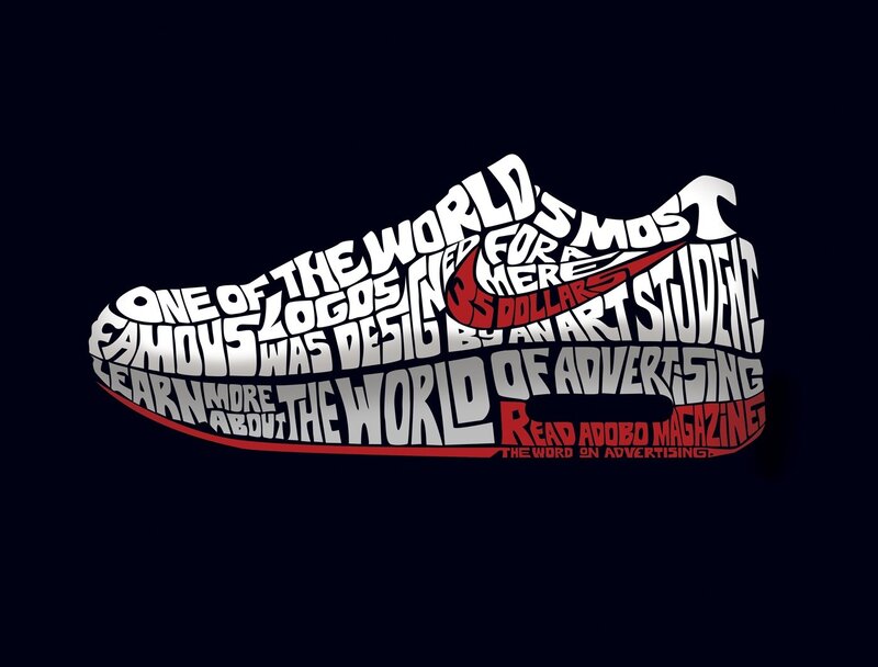 Nike logo word art